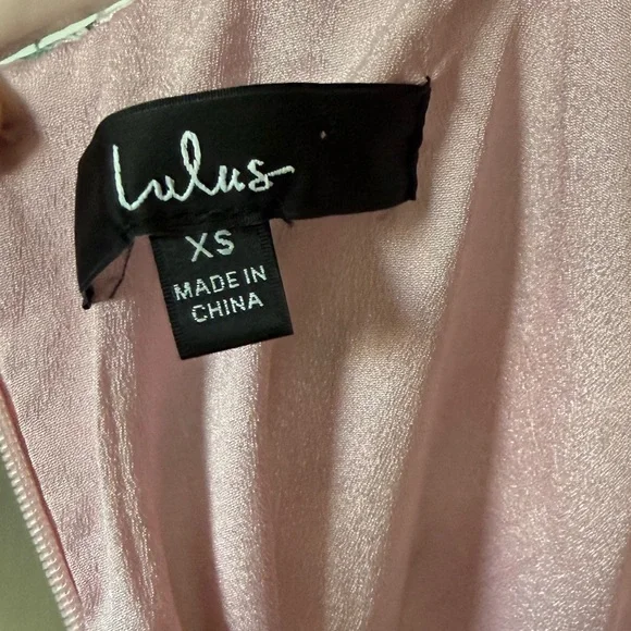 Lulu's Blush Pink Satin Maxi Slip Dress - Picture 4 of 4